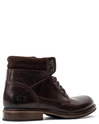 dunkelbraune Lederfreizeitstiefel von Base London