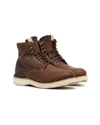 dunkelbraune Lederfreizeitstiefel von VISVIM