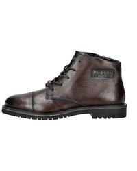 dunkelbraune Lederfreizeitstiefel von Bugatti
