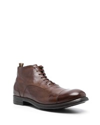 dunkelbraune Lederfreizeitstiefel von Officine Creative