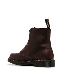 dunkelbraune Lederfreizeitstiefel von Dr. Martens