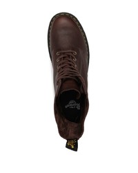 dunkelbraune Lederfreizeitstiefel von Dr. Martens