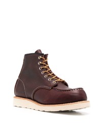 dunkelbraune Lederfreizeitstiefel von Red Wing Shoes