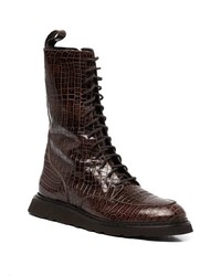 dunkelbraune Lederfreizeitstiefel von Rhude