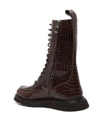 dunkelbraune Lederfreizeitstiefel von Rhude