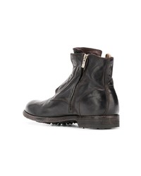 dunkelbraune Lederfreizeitstiefel von Officine Creative