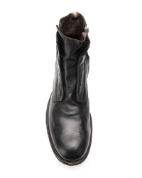 dunkelbraune Lederfreizeitstiefel von Officine Creative