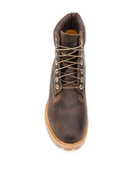 dunkelbraune Lederfreizeitstiefel von Timberland