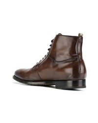 dunkelbraune Lederfreizeitstiefel von Officine Creative