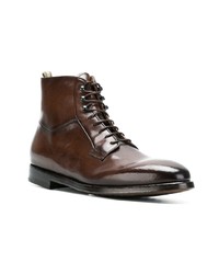 dunkelbraune Lederfreizeitstiefel von Officine Creative