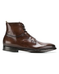 dunkelbraune Lederfreizeitstiefel von Officine Creative