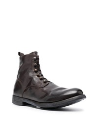 dunkelbraune Lederfreizeitstiefel von Officine Creative