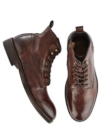 dunkelbraune Lederfreizeitstiefel von Hudson London