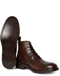 dunkelbraune Lederfreizeitstiefel von Paul Smith