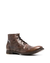 dunkelbraune Lederfreizeitstiefel von Officine Creative