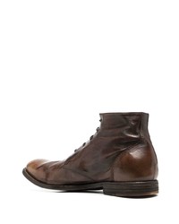 dunkelbraune Lederfreizeitstiefel von Officine Creative