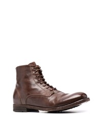 dunkelbraune Lederfreizeitstiefel von Officine Creative