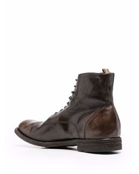 dunkelbraune Lederfreizeitstiefel von Officine Creative