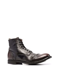 dunkelbraune Lederfreizeitstiefel von Officine Creative