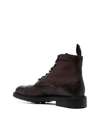 dunkelbraune Lederfreizeitstiefel von Canali