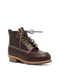 dunkelbraune Lederfreizeitstiefel von VISVIM