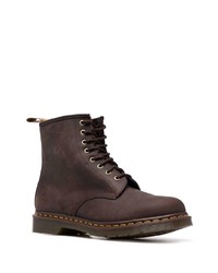 dunkelbraune Lederfreizeitstiefel von Dr. Martens