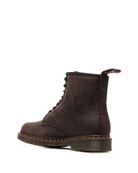 dunkelbraune Lederfreizeitstiefel von Dr. Martens