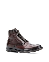 dunkelbraune Lederfreizeitstiefel von Officine Creative