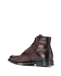 dunkelbraune Lederfreizeitstiefel von Officine Creative