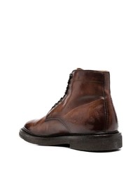 dunkelbraune Lederfreizeitstiefel von Officine Creative