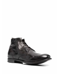 dunkelbraune Lederfreizeitstiefel von Officine Creative