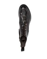 dunkelbraune Lederfreizeitstiefel von Officine Creative