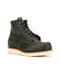 dunkelbraune Lederfreizeitstiefel von Red Wing Shoes