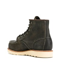 dunkelbraune Lederfreizeitstiefel von Red Wing Shoes