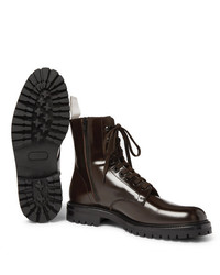 dunkelbraune Lederfreizeitstiefel von Common Projects