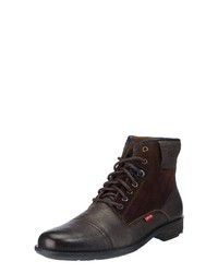 dunkelbraune Lederfreizeitstiefel von Levi's