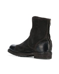 dunkelbraune Lederfreizeitstiefel von Officine Creative