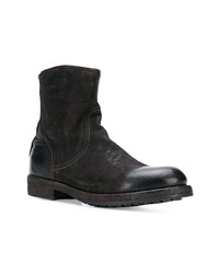 dunkelbraune Lederfreizeitstiefel von Officine Creative