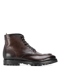 dunkelbraune Lederfreizeitstiefel von Officine Creative