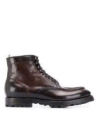 dunkelbraune Lederfreizeitstiefel von Officine Creative