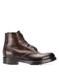 dunkelbraune Lederfreizeitstiefel von Officine Creative