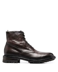 dunkelbraune Lederfreizeitstiefel von Officine Creative