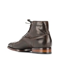 dunkelbraune Lederfreizeitstiefel von Officine Creative