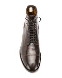 dunkelbraune Lederfreizeitstiefel von Officine Creative