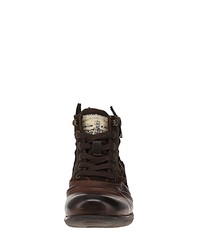 dunkelbraune Lederfreizeitstiefel von Replay