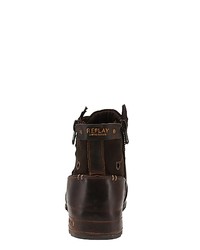 dunkelbraune Lederfreizeitstiefel von Replay
