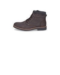 dunkelbraune Lederfreizeitstiefel von Rieker