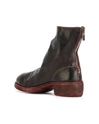 dunkelbraune Lederfreizeitstiefel von Guidi