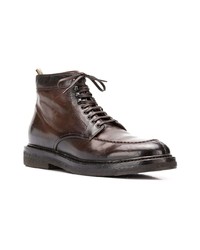 dunkelbraune Lederfreizeitstiefel von Officine Creative