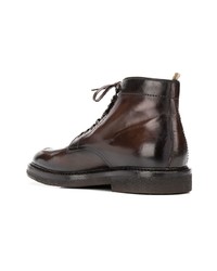 dunkelbraune Lederfreizeitstiefel von Officine Creative